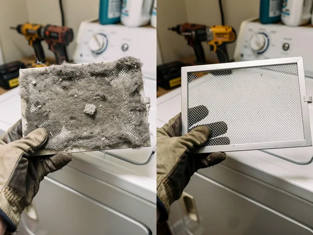 Professional lint trap cleaning by Wellington Dryer Vent Cleaning in Wellington