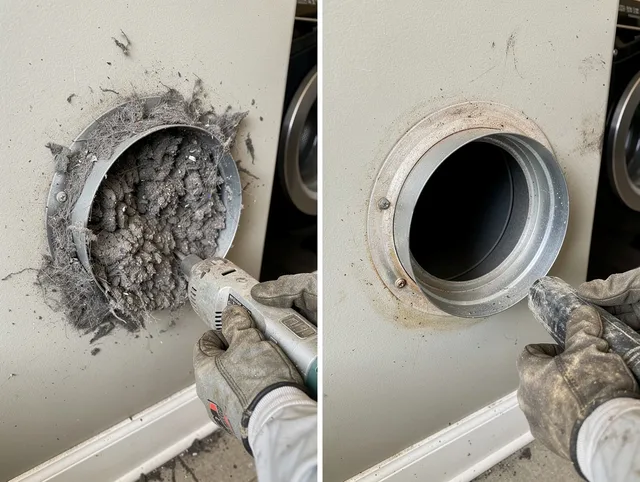 Professional clogged vent cleaning by Wellington Dryer Vent Cleaning in Wellington