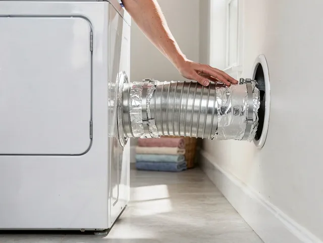Professional dryer vent hose installation by Wellington Dryer Vent Cleaning in Wellington