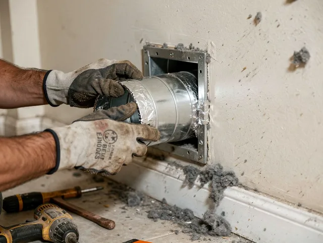 Professional dryer vent repair and installation by Wellington Dryer Vent Cleaning in Wellington